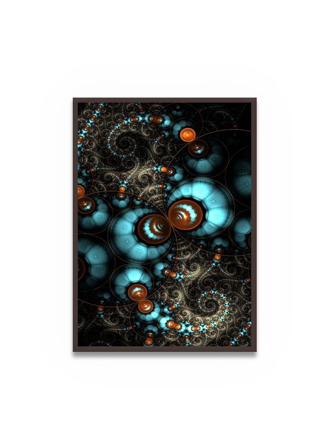 Marktna Canvas Wall Art For Wall Decoration, Abstract Design With A Hollow Brown Frame Size 120x80cm One Piece - Image 2