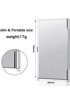 T NEWFUN Slim Business Card Case for Men & Women, Pocket Metal Case, Professional Stainless Steel Card Case for Business Cards, Slim Purse Name Card Holders  Buckle Style Shut, Silver  - Image 2