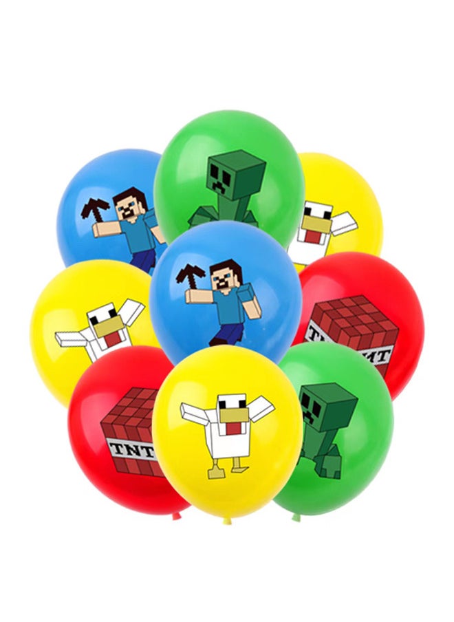 Zeemey - Minecraft Balloon Garland Set with  Happy Birthday Banner,Cake Topper,Perfect for Graduation Baby Shower Birthday Bachelorette Party Backdrop Decoration,Suitable for Indoor and Outdoor - Image 1
