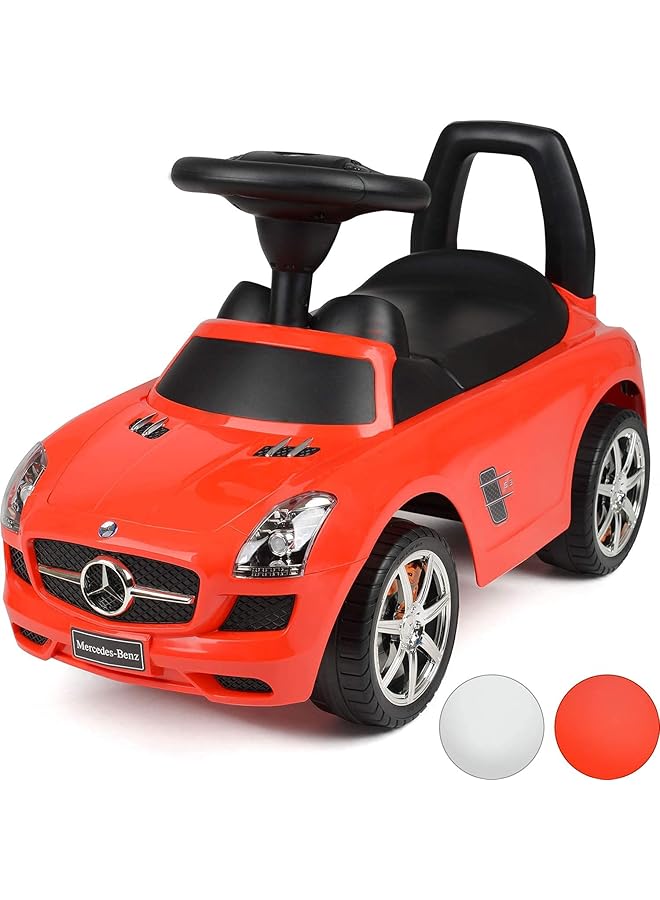 دروسا سيارة مرسيدس بنز مرخصة للركوب مع موسيقى ومساحة تخزين أسفل المقعد (حمراء) - Image 1