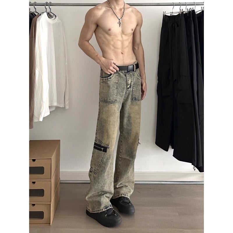Unisex Casual Daily Denim Jeans - Image 1