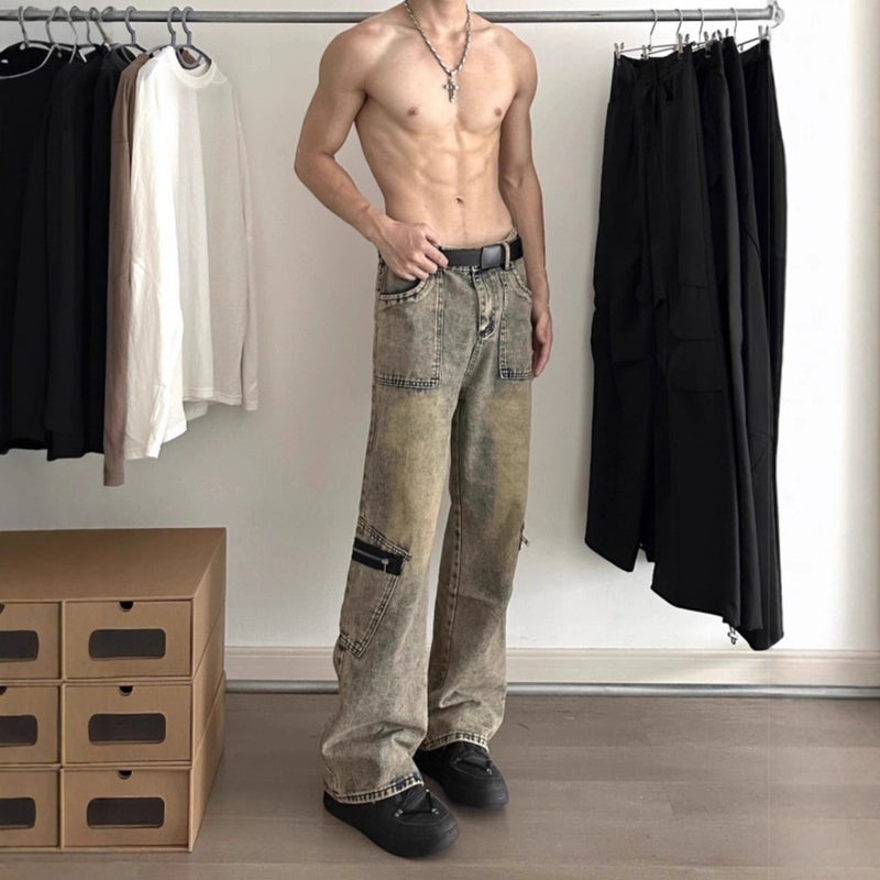 Unisex Casual Daily Denim Jeans - Image 2