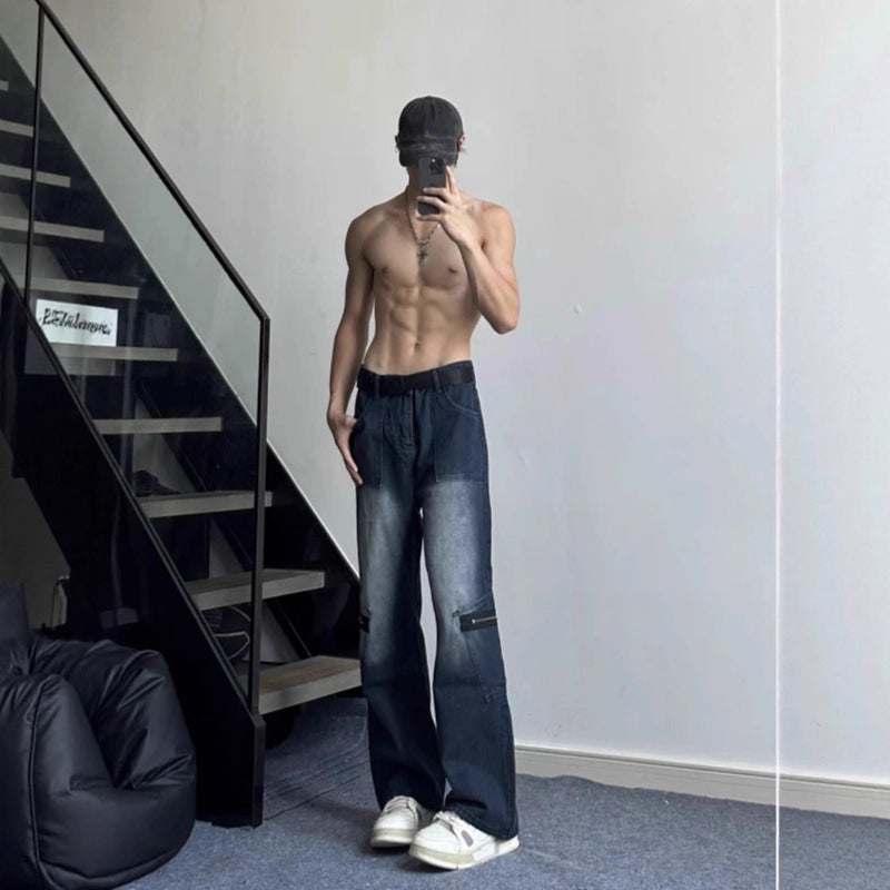 Unisex Casual Daily Denim Jeans - Image 3