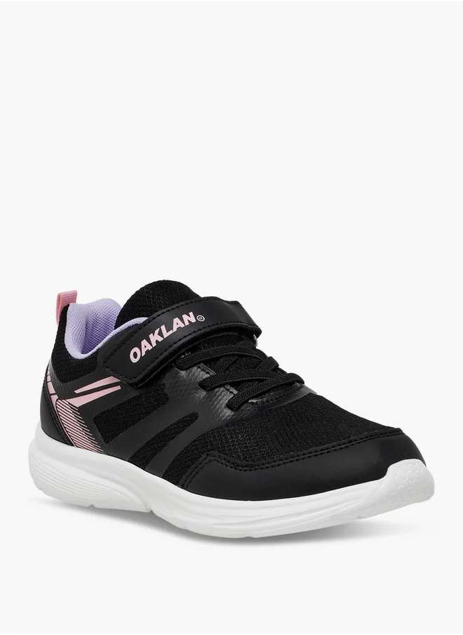 Oaklan by Shoexpress Girls Panelled Sports Shoes with Hook and Loop Closure