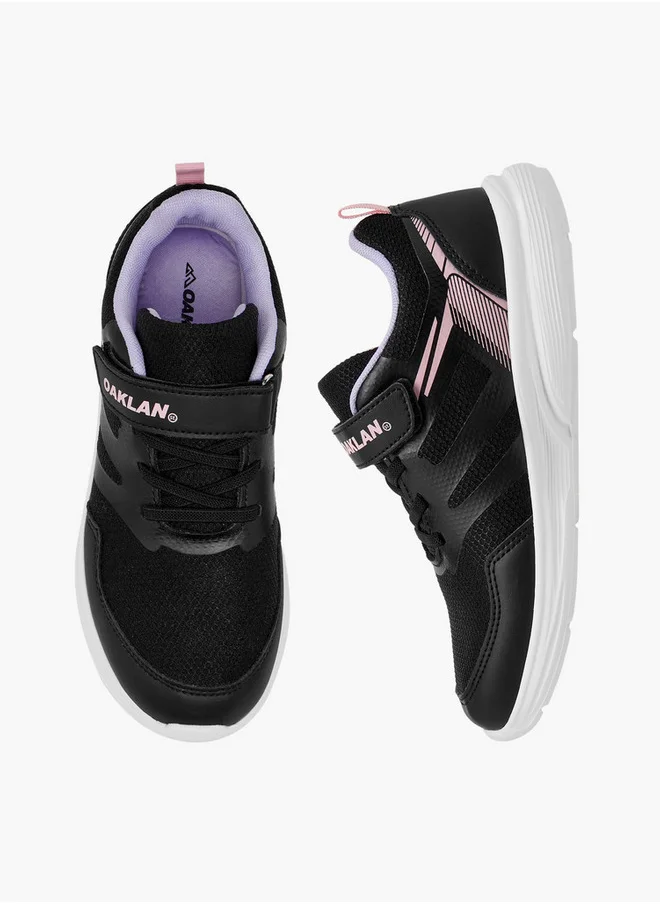 Oaklan by Shoexpress Girls Panelled Sports Shoes with Hook and Loop Closure