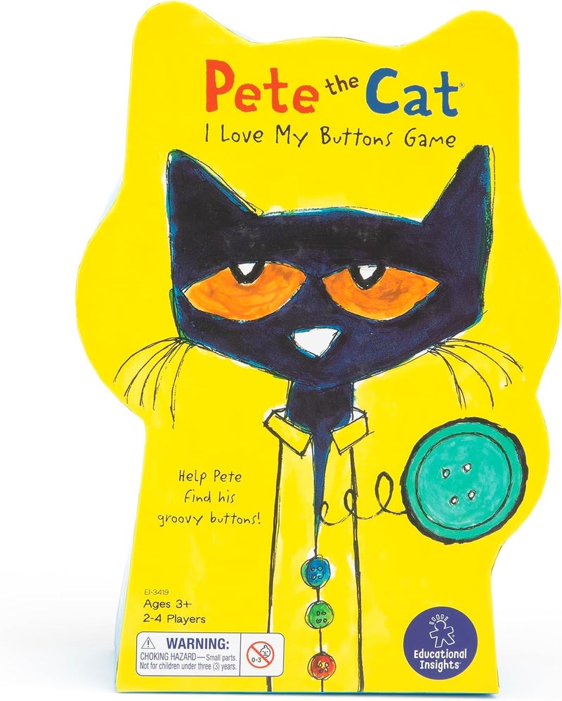 Educational Insights Pete The Cat I Love My Buttons Board Game for Toddlers & Preschoolers - Image 1