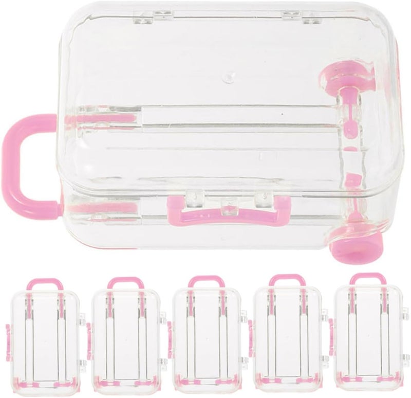 PRETYZOOM 6pcs Mini Suitcase Favor Boxes for Bridal Shower Birthday Assorted Candy Italian Themed Party Decorations - Image 1