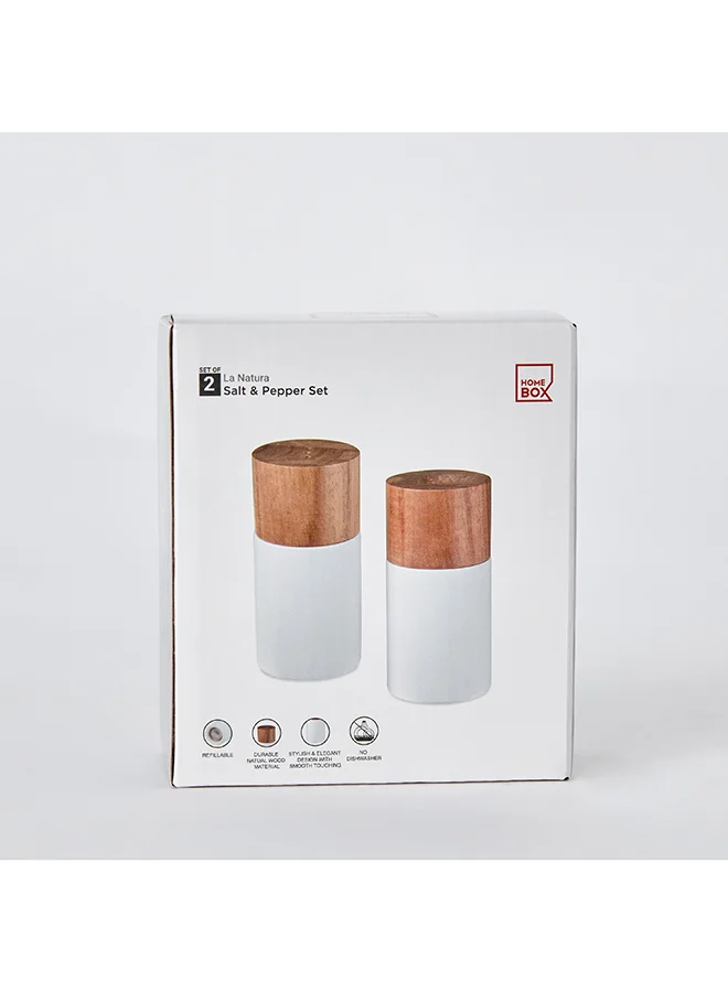 Home Box La Natura Salt and Pepper Set 10.4x5.4x12.1 cm