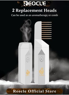 REOCLE Electric Comb Incense Portable Comb Replaces Comb Head Rechargeable Incense Sticks with Replaces Comb Head Unique & Creative Gift for Girls & Women  - Image 3