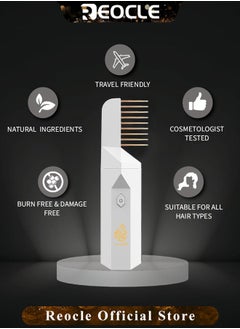 REOCLE Electric Comb Incense Portable Comb Replaces Comb Head Rechargeable Incense Sticks with Replaces Comb Head Unique & Creative Gift for Girls & Women  - Image 2