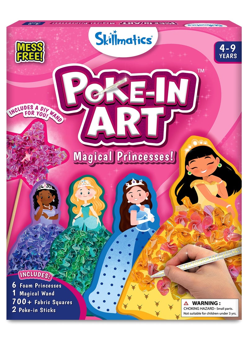 Skillmatics Poke-in Art Magical Princesses - Art & Craft Activity Mess-Free Art for Kids, DIY Craft Kits, Creative Activity, Fine Motor Skills, Gifts for Girls & Boys Ages 4, 5, 6, 7, 8, 9  - Image 1