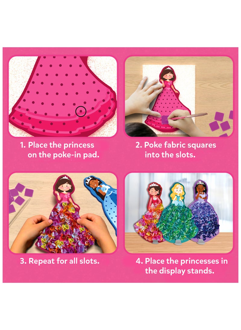 Skillmatics Poke-in Art Magical Princesses - Art & Craft Activity Mess-Free Art for Kids, DIY Craft Kits, Creative Activity, Fine Motor Skills, Gifts for Girls & Boys Ages 4, 5, 6, 7, 8, 9  - Image 4