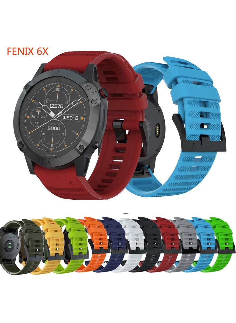 Silicone strap is suitable for the garmin Fenix7pro/6/Fenix7x/6x/7s Blue 22mm Fenix6 - Image 3
