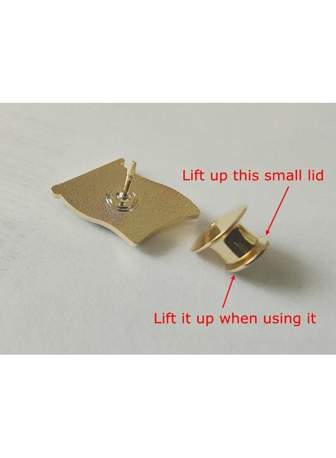 Vmcoatdu Country Flag Backs Locking Pin Keepers Clasp Badge International Travel Brooch Metal Alloy Souvenir 0.75x0.7 Inch Small, Metal, Epoxy Resin - Image 3