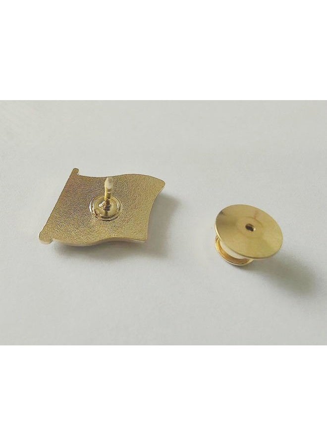Vmcoatdu Country Flag Backs Locking Pin Keepers Clasp Badge International Travel Brooch Metal Alloy Souvenir 0.75x0.7 Inch Small, Metal, Epoxy Resin - Image 4