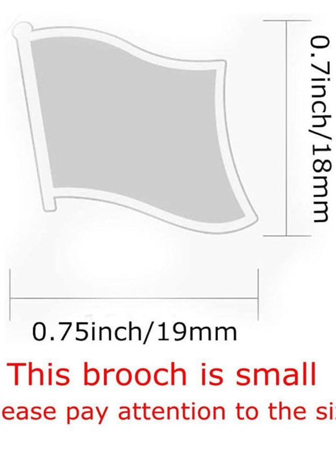 Vmcoatdu Country Flag Backs Locking Pin Keepers Clasp Badge International Travel Brooch Metal Alloy Souvenir 0.75x0.7 Inch Small, Metal, Epoxy Resin - Image 2