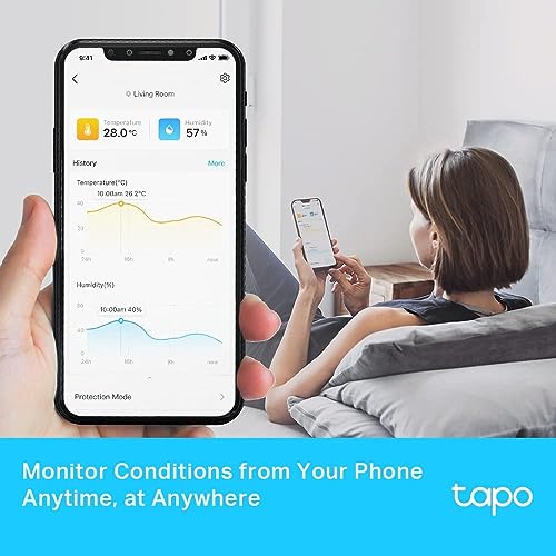 Tapo T315 Digital Hygrometer Thermometer Smart Temperature & Humidity Monitor | Real Time | Home Automation | Free Data Storage & Visual Graphs | Hub Required, Pack of 1 - Image 3