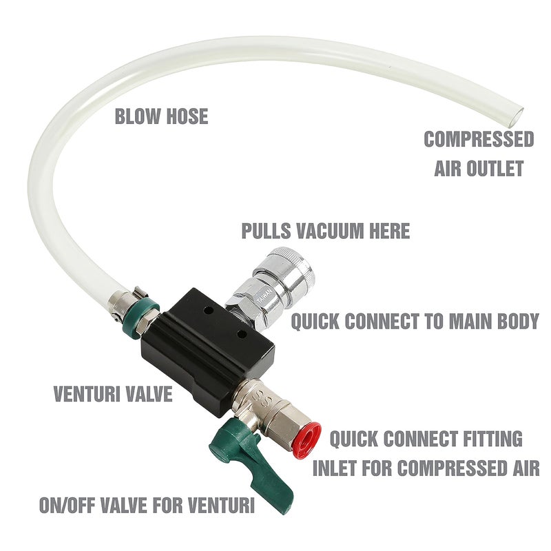 OEMTOOLS 24444 Cooling System Refiller AirEvac Kit, Quickly Refill Cooling Systems, Eliminate Trapped Air, Prevent Engine Damage, Universal Adapter, Leak Test, Includes 5 Bushings & Storage Case - Image 4