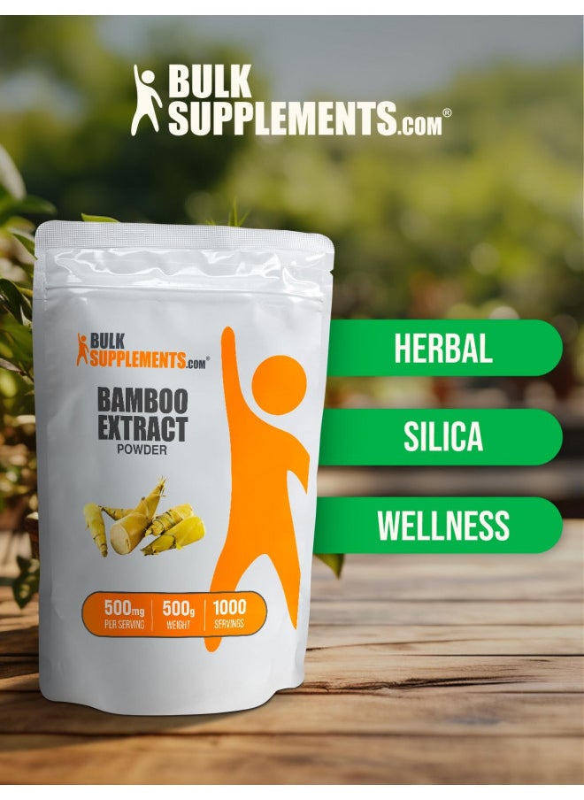 BulkSupplements - Bamboo Extract Powder Silica Supplements From Bamboo Leaf And Stem Bamboo Powder For Bones 500Mg - Image 1