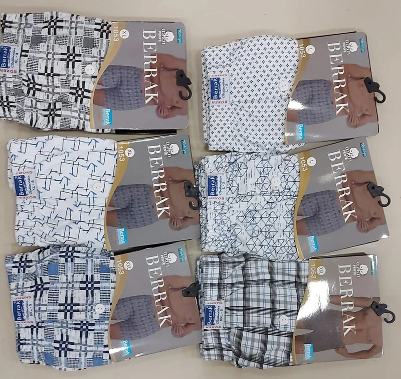 Berrak 1053 Men's Patterned Boxer Shorts 6 Pieces