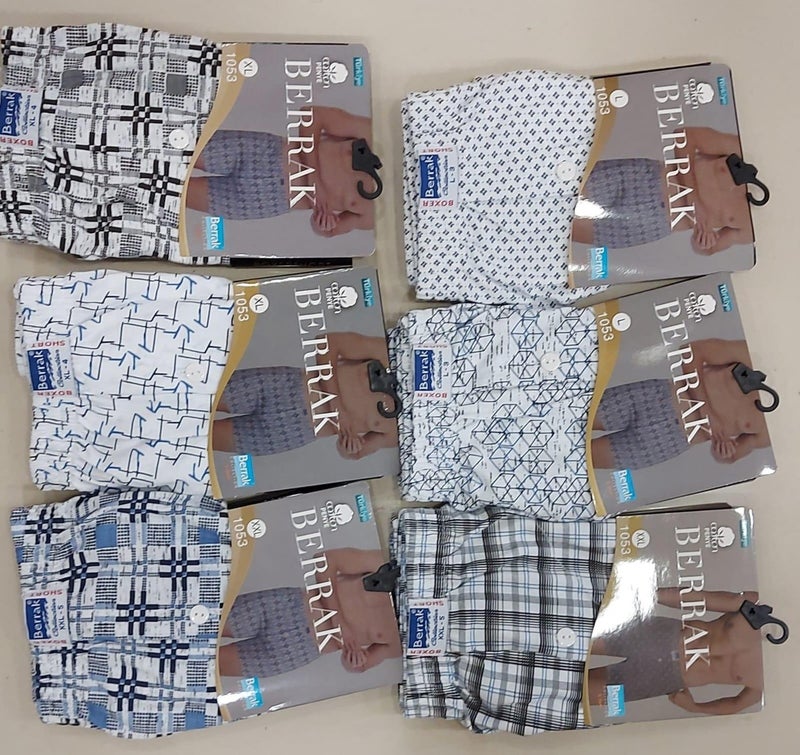 Berrak 1053 Men's Patterned Boxer Shorts 6 Pieces - Image 3