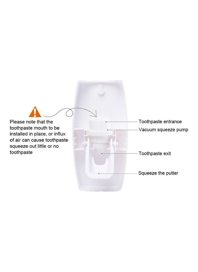 co arma Automatic Toothpaste Dispenser with 5 Toothbrush Holder Self Adhesive Multicolor  - Image 4