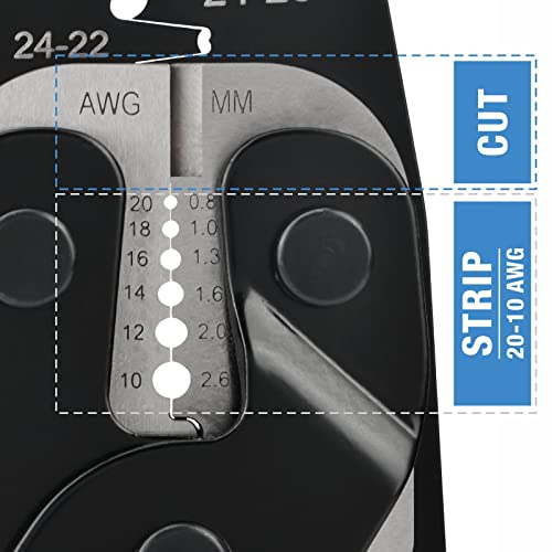 IWISS iCrimp IWC-1424AB Wire Crimping Tool for Weather Pack Terminals, Metri Pack Connectors, Open Barrel Terminals, Stamped Contacts with Built-in Wire Stripper and Wire Cutter - Image 4