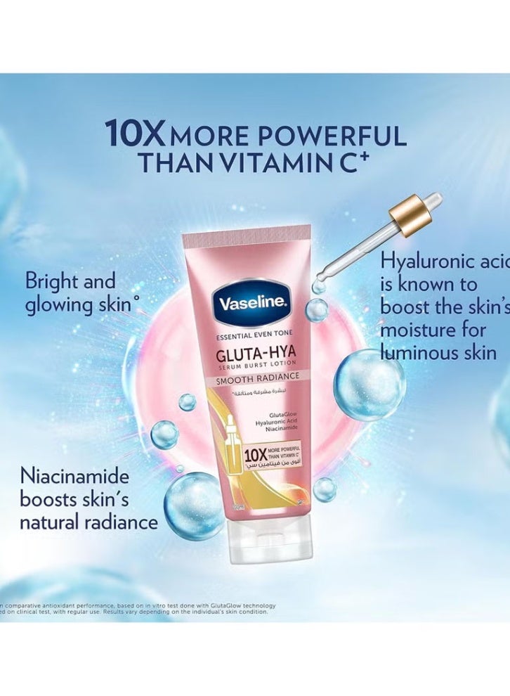 Vaseline Smooth Radiance Burst Gluta Body Lotion, 10x more powerful than Vitamin C for glowing, radiant skin - 200ml - Image 2