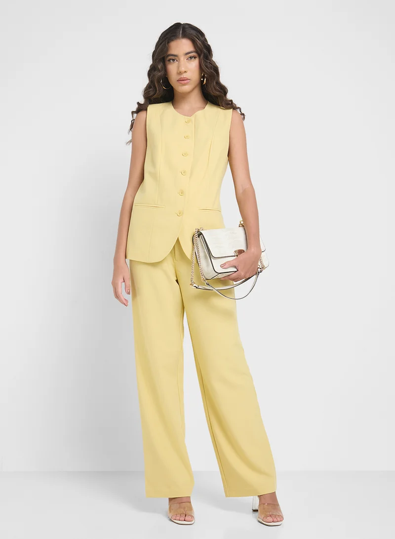 اونلي Button Detail Waistcoat