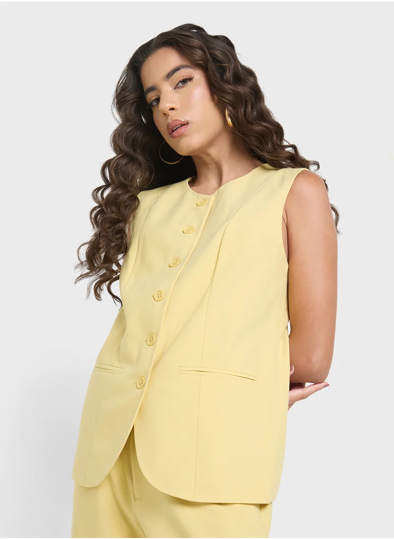 ONLY Button Detail Waistcoat