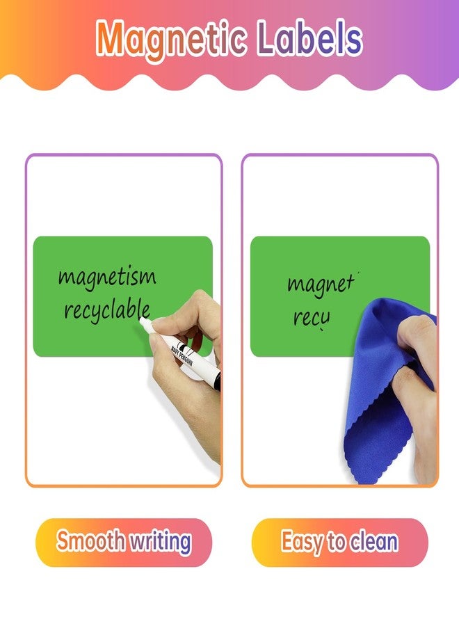 Navy Penguin Dry Erase Magnets Set - 24 Pack - 4x2 in Whiteboard Magnetic Notes Planning Pads Labels - Small White Board Magnet Strips Name Tags for Home and Office - Image 5