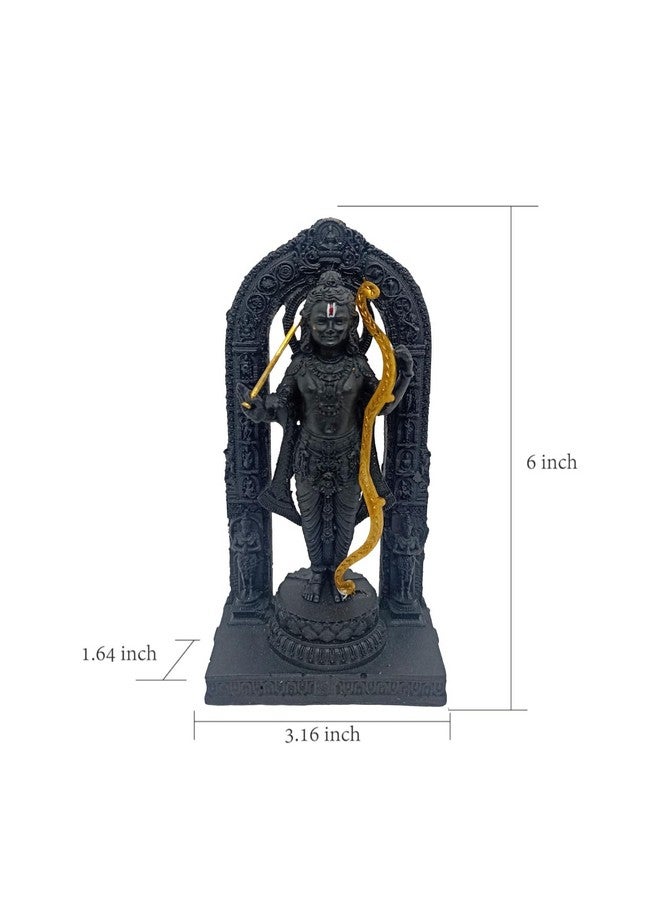 Xtore Divine 6-Inch Ram Lalla Idol - Handcrafted Poly Resin Statue for Home Decor and Worship | Ram Lalla 3D dol Statue Showpiece Murti - Image 4