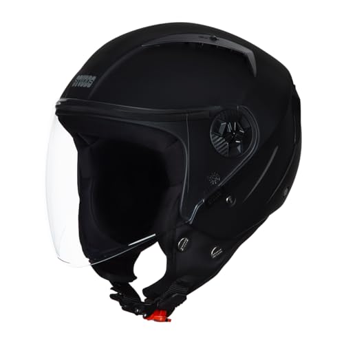 STUDDS Vogue ISI Certified Open Face Motorcycle Helmet for Men and Women with Clear Visor - Image 1