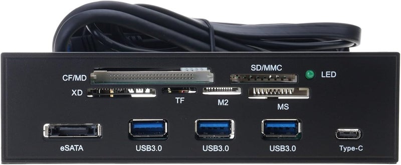 لوحة أمامية لقارئ بطاقات USB3.0 سريع السرعة مع تصميم مدمج لاستخدام مجموعات متنوعة من البطاقات ونقل البيانات - Image 1