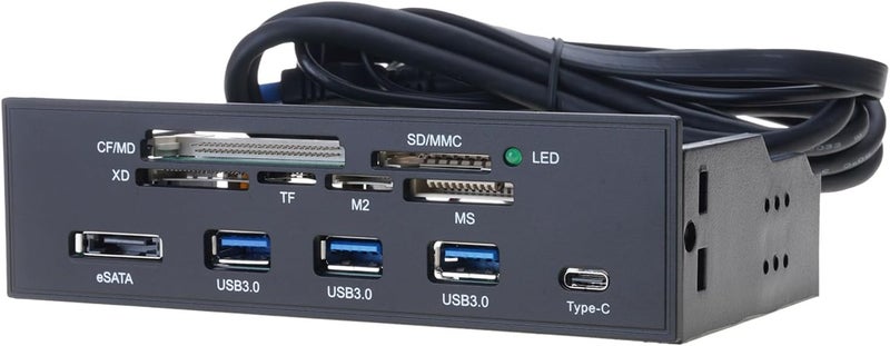 لوحة أمامية لقارئ بطاقات USB3.0 سريع السرعة مع تصميم مدمج لاستخدام مجموعات متنوعة من البطاقات ونقل البيانات - Image 4
