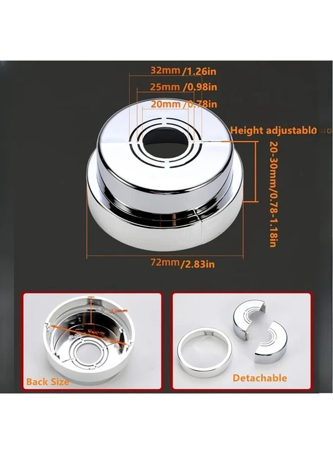 2pcs Tool Free Split Shower Head Cover Caps Easy Installation No Tools Required - Image 4