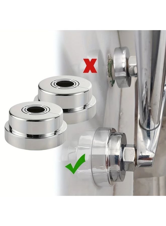 2pcs Tool Free Split Shower Head Cover Caps Easy Installation No Tools Required - Image 2