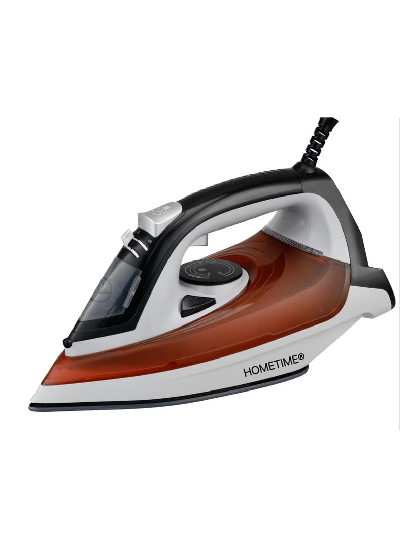 Wtrtr HOMETIME 2200W Steam Iron,Ceramic Coated Sole plate,1 Years Warranty.111-B (Brown)  - Image 1