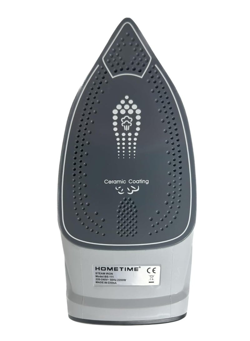 Wtrtr HOMETIME 2200W Steam Iron,Ceramic Coated Sole plate,1 Years Warranty.111-B (Brown)  - Image 4