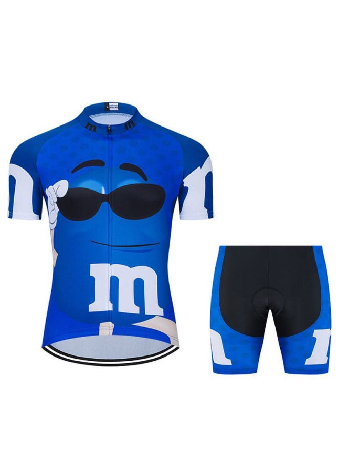New Cartoon Color Outdoor Cycling Clothing Road Bike Mountain Bike Cycling Short-sleeved Suit