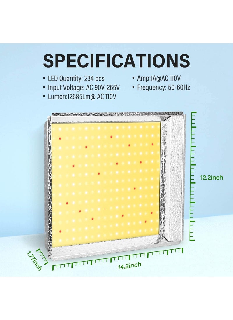 iPower iPower 2024 600W LED Grow Light Sunlike Full Spectrum Plants Lamp for Hydroponic Greenhouse Indoor Seeding Veg and Bloom 4x4 Coverage  - Image 5