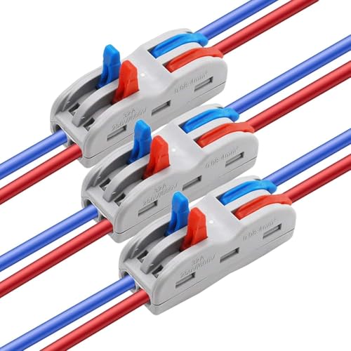 XELYTON Wire Clip Connector, Universal Connection Terminals, Circuit Inline Splices Electric Connectors, Quick Connect & Freely Assemble Electrical Splicing Kit for Compact (2 In 2 Out, 50) - Image 5