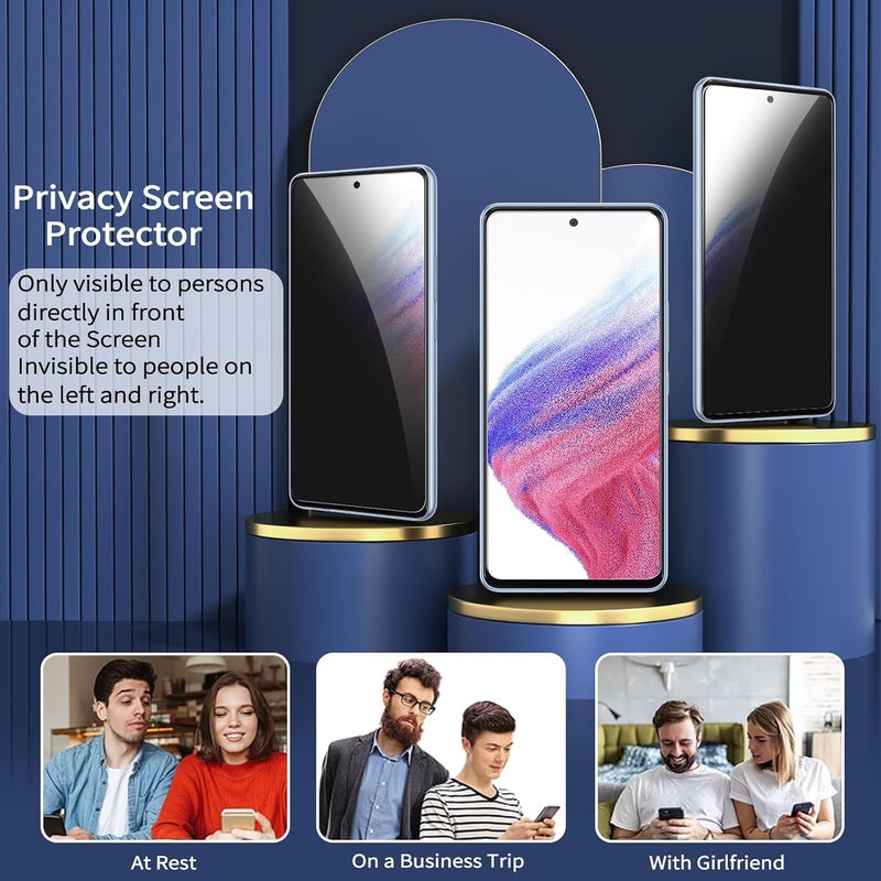 شاشة حماية من الزجاج المقوى للخصوصية فوكي لموبايل هونر ماجيك 6 لايت شبكة الجيل الخامس 5G طبقة واقية مضادة للتجسس صلابة 9 للخدش وخالية الفقاعات ومضادة لهونر 5G قطعتين - Image 2