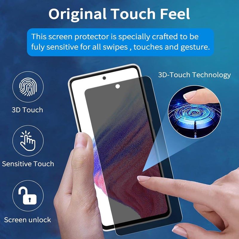 شاشة حماية من الزجاج المقوى للخصوصية فوكي لموبايل هونر ماجيك 6 لايت شبكة الجيل الخامس 5G طبقة واقية مضادة للتجسس صلابة 9 للخدش وخالية الفقاعات ومضادة لهونر 5G قطعتين - Image 3