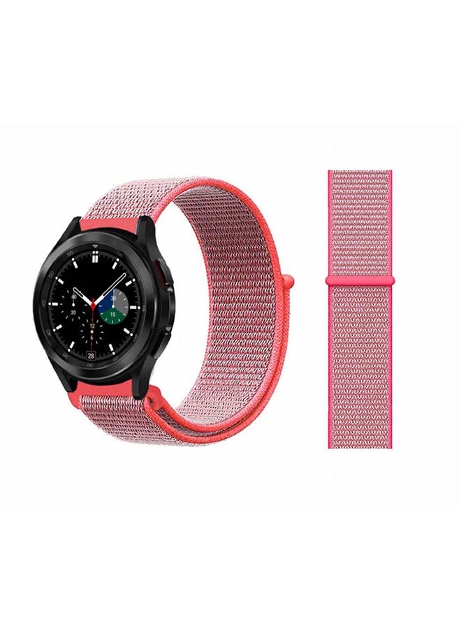 Perfii Nylon Replacement Band For Samsung Galaxy Watch4 Hot Pink - Image 1