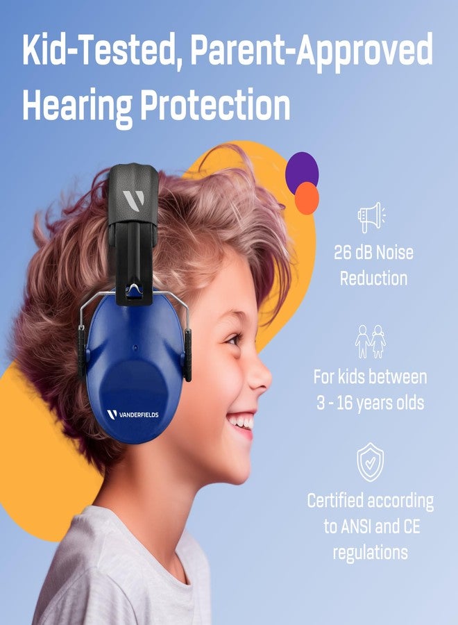 Vanderfields Kids Ear Protection - Age 3-16 - 26dB - Noise Canceling Headphones - Ear Muffs for Children - Earmuffs for Autism, Boys & Girls - Image 2