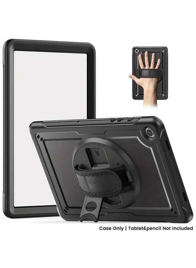 Transparent Heavy Duty Case for iPad 10.2 Inch 7th 8th 9th with 360 Kickstand Hand Strap - Image 1