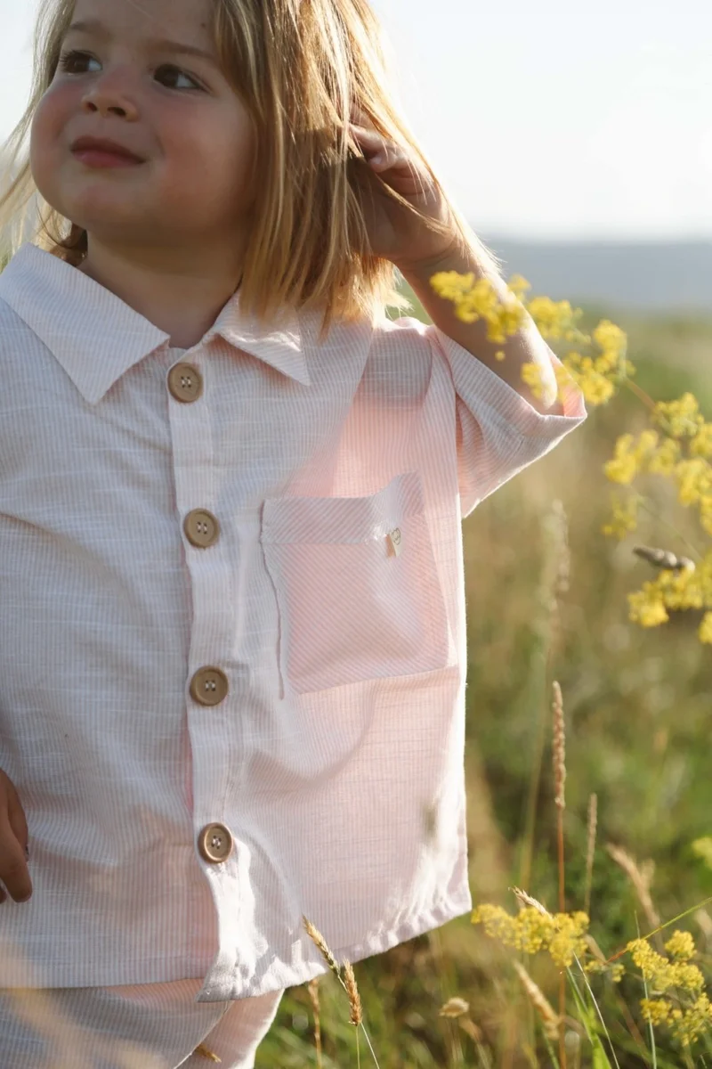 Ohlala Koala Orange Men's Collar Shirt and Shorts Set