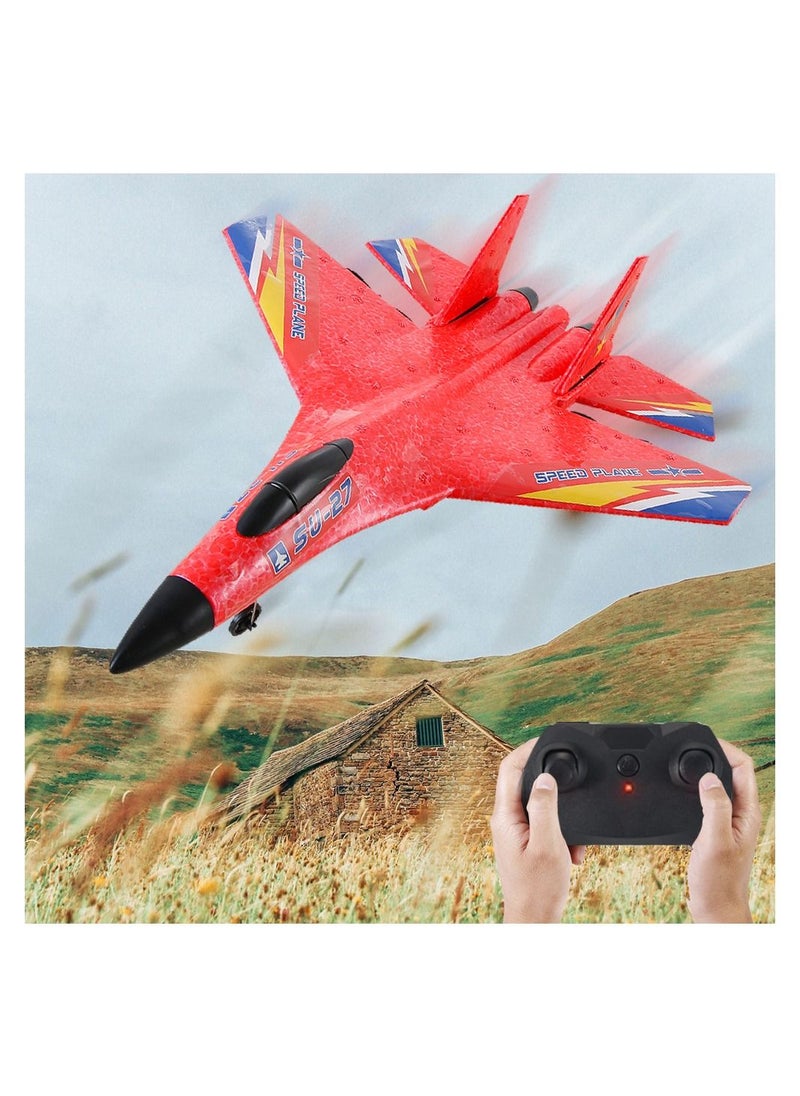 AROAQ RC Foam Aircraft Remote Control Airplane Foam Toys for Children SU27 Red  - Image 5
