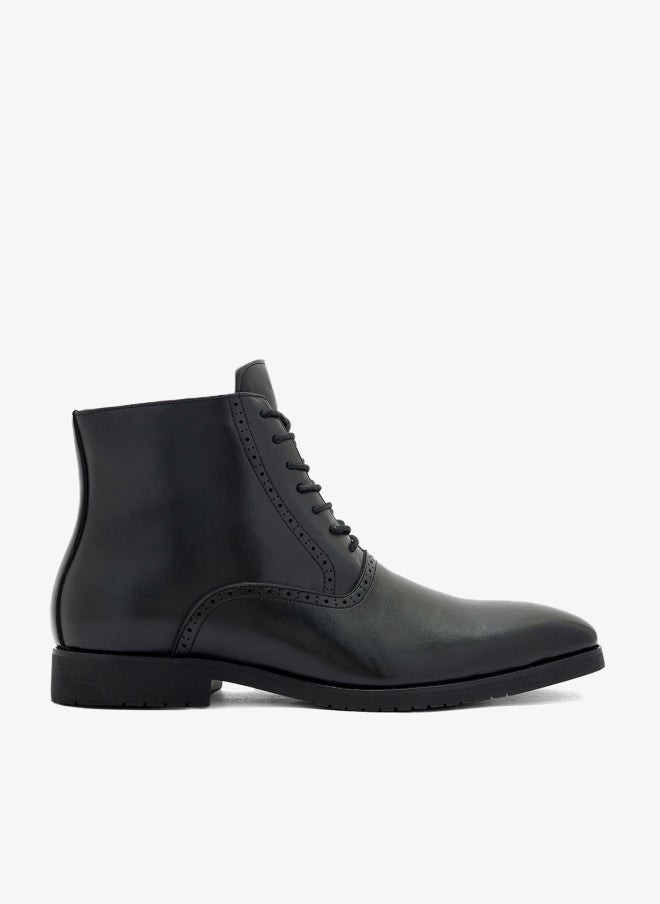 Robert Wood Oxford Formal Leather Boots Classic Design Dress Shoes for Men Everyday Wear Office Business Footwear - Image 1